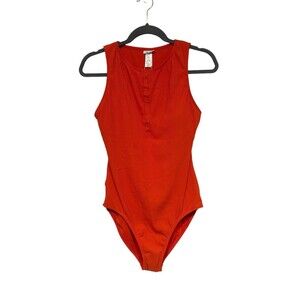 Andie Swim The Malibu One Piece Ribbed MT Sire Orange size Medium Tall NWT